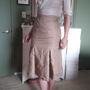 Vintage reproduction 1930s Herringbone Twill Midi Skirt